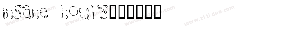 Insane Hours字体转换